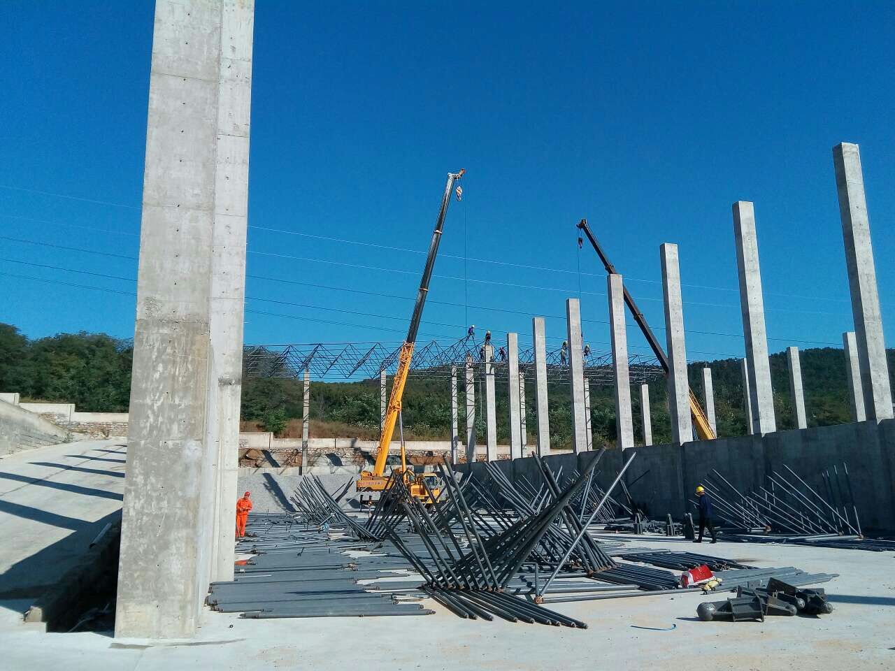 重庆威海搅拌站网架